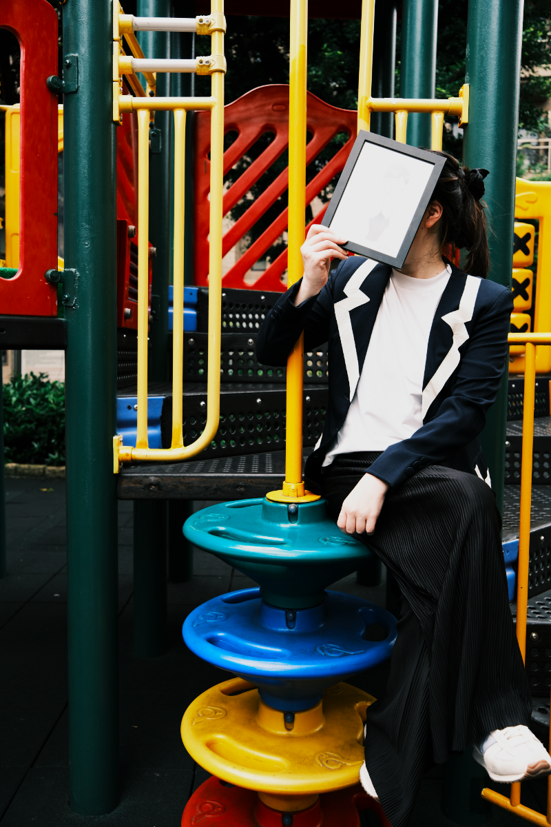 Moschino Cheap and Chic 1990s 漫畫風撞色滾邊西裝外套